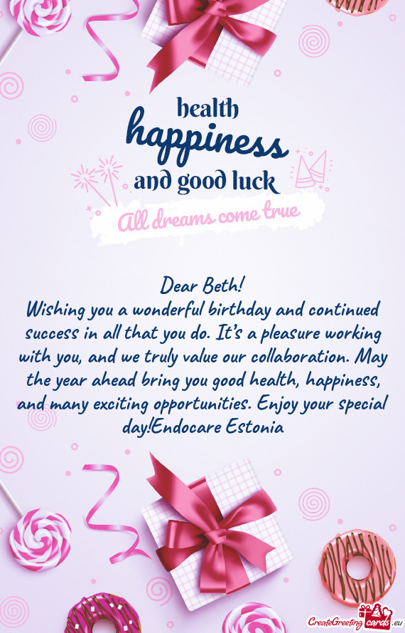 Dear Beth