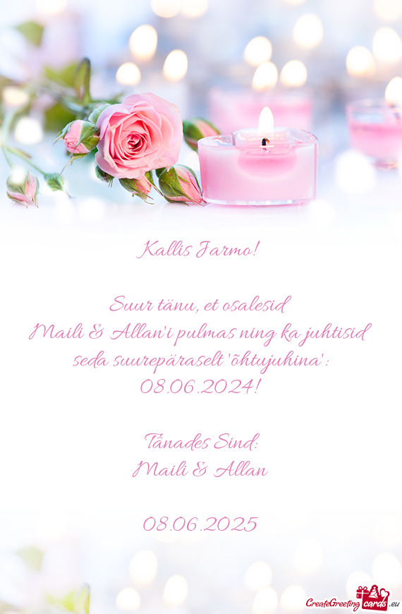 Maili & Allan'i pulmas ning ka juhtisid seda suurepäraselt 