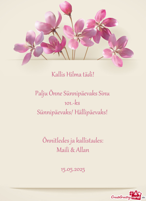 Õnnitledes ja kallistades